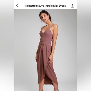 Reinette Mauve Mauve Midi Dress
